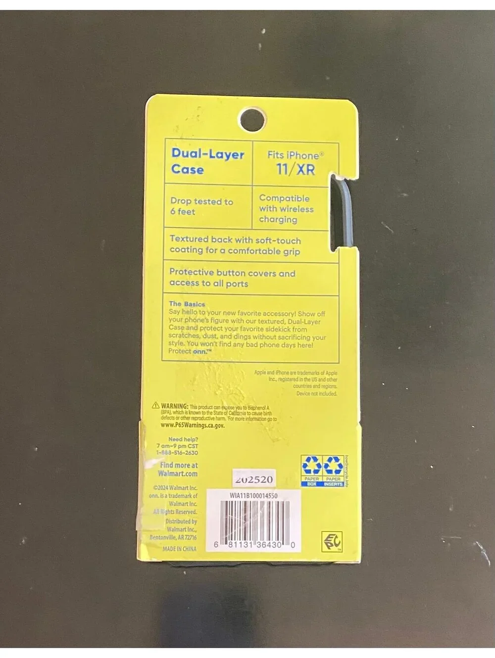 Onn Case for iPhone 11/XR Black